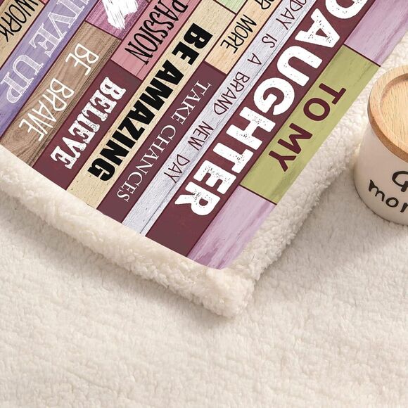 Throw Blanket Gift for Daughter, Birthday or Holiday- Blue n White, Pink NEW - Picture 7 of 9